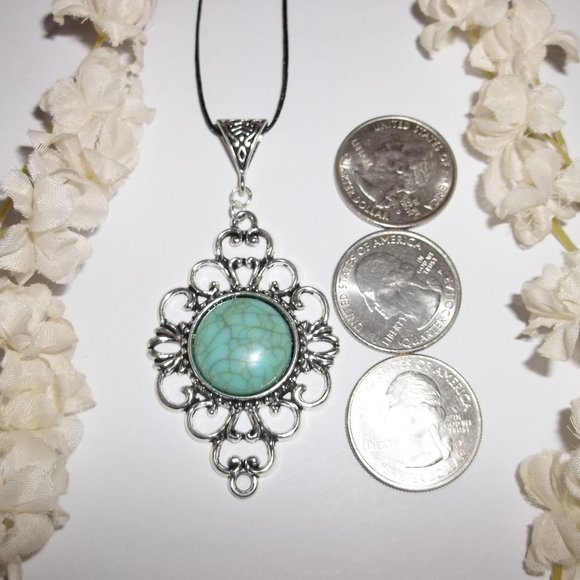Necklace Southwestern Turquoise & Silver NWT 5156 - Picture 2 of 8
